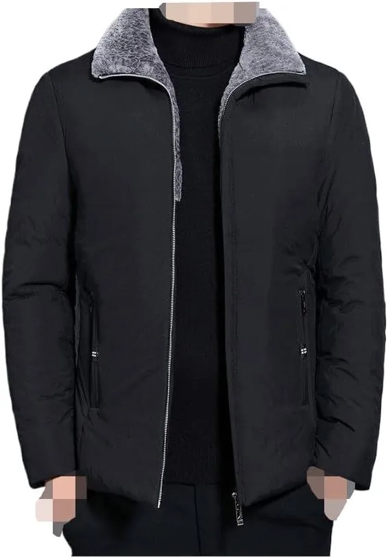 2023 Autumn/Winter New men Classic Fashion Solid Color Plus Cotton-Padded Jacket Men Casual Loose Thick Warm Coat male tops