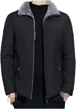 2023 Autumn/Winter New men Classic Fashion Solid Color Plus Cotton-Padded Jacket Men Casual Loose Thick Warm Coat male tops