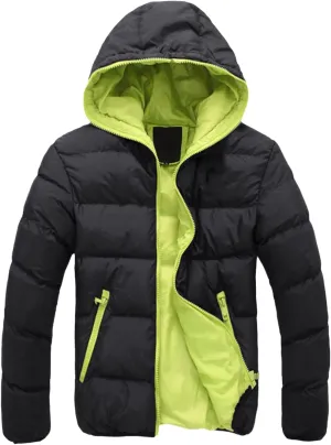 2023 Winter Cotton-Padded Coats Jackets Men Outdoor Hooded Silk-like Cotton Jackets Men Black Warm Overcoat fashion male top