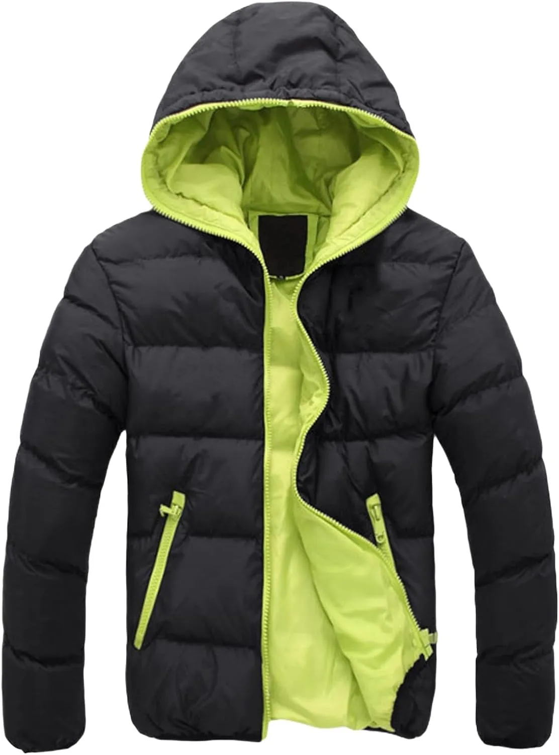 2023 Winter Cotton-Padded Coats Jackets Men Outdoor Hooded Silk-like Cotton Jackets Men Black Warm Overcoat fashion male top