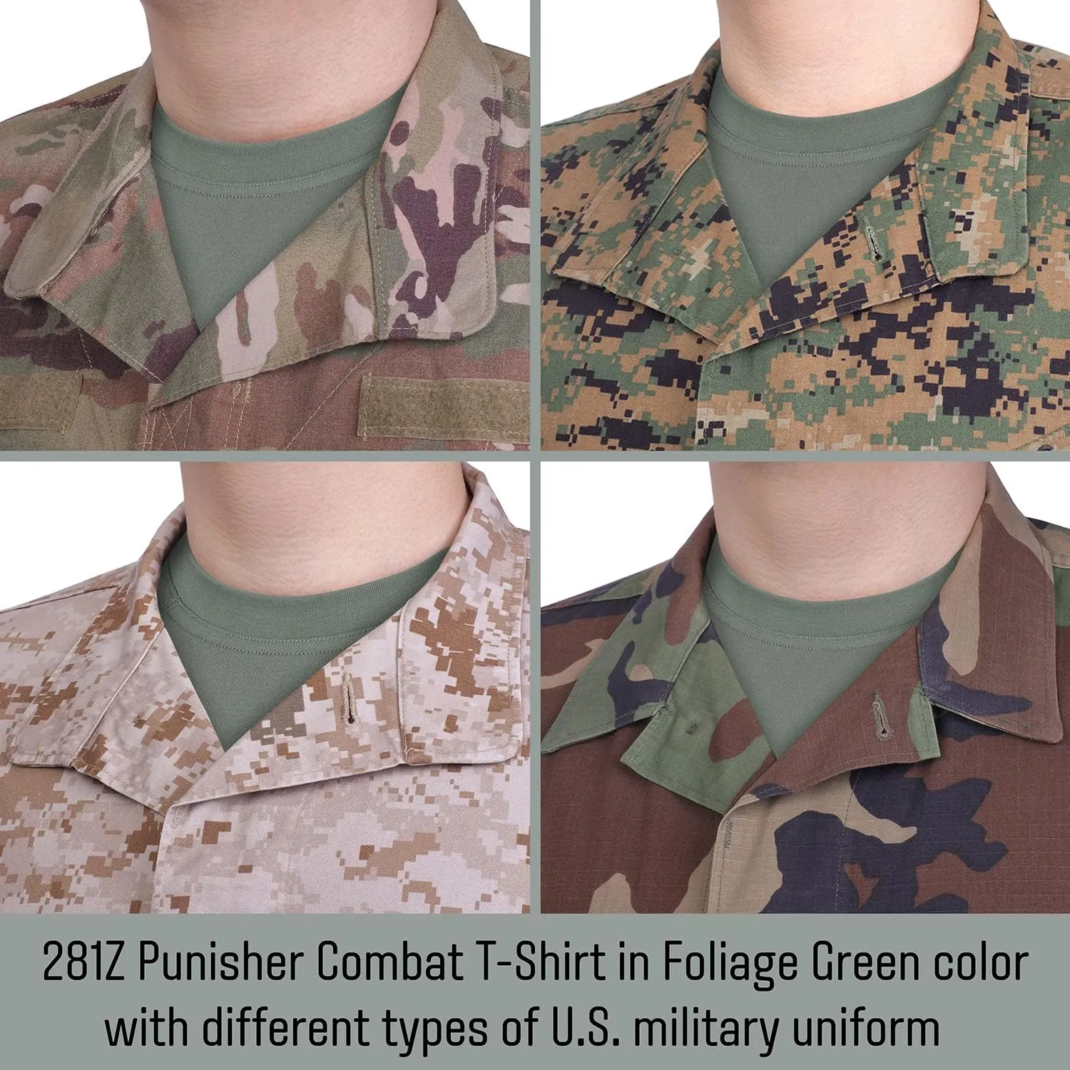 281Z Military Stretch Cotton Underwear T-Shirt - Tactical Hiking Outdoor - Punisher Combat Line