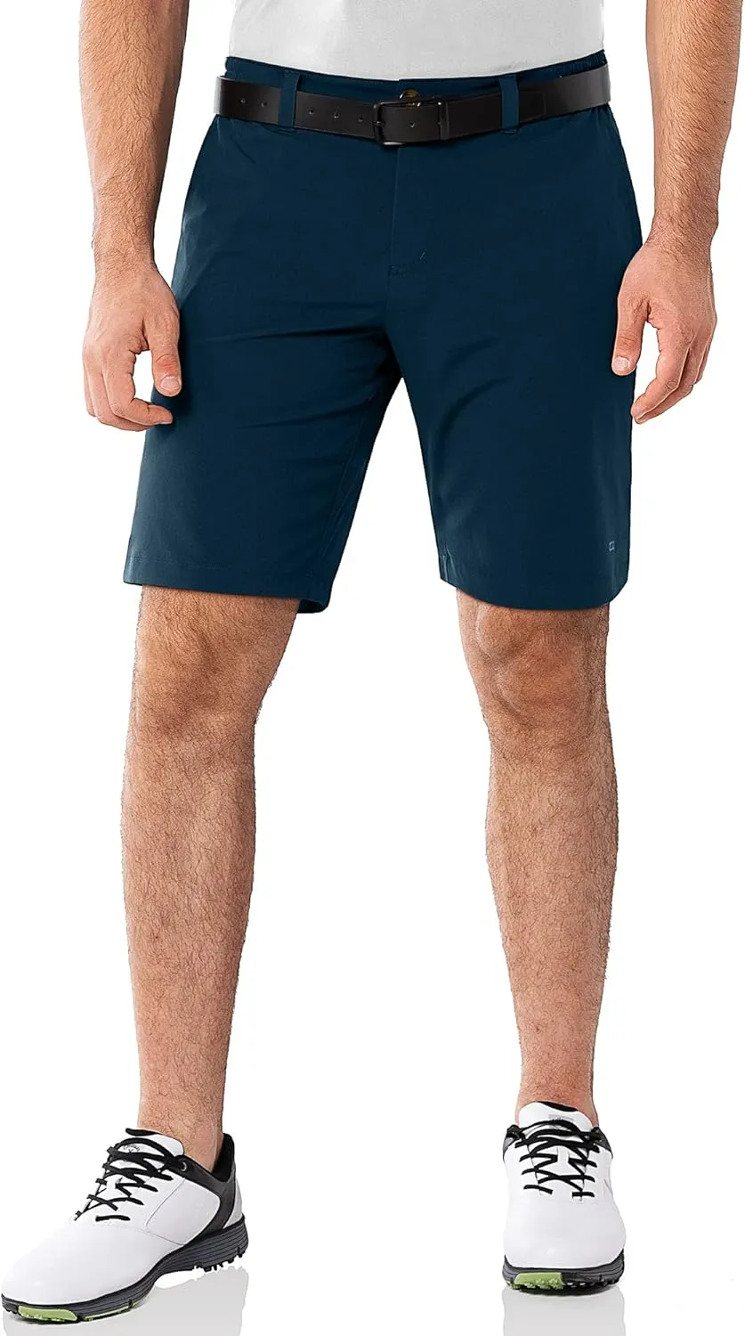 33,000ft Men's Golf Shorts 9" Dry Fit Stretch Golf Short UPF 50  Lightweight Flat Front Golf Shorts with Pockets