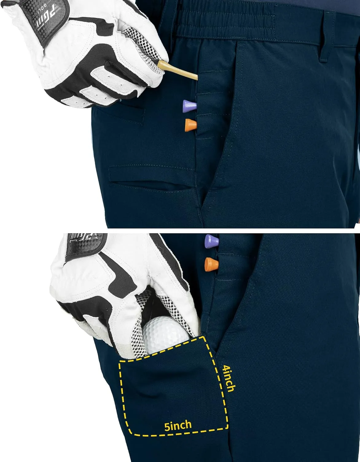 33,000ft Men's Golf Shorts 9" Dry Fit Stretch Golf Short UPF 50  Lightweight Flat Front Golf Shorts with Pockets