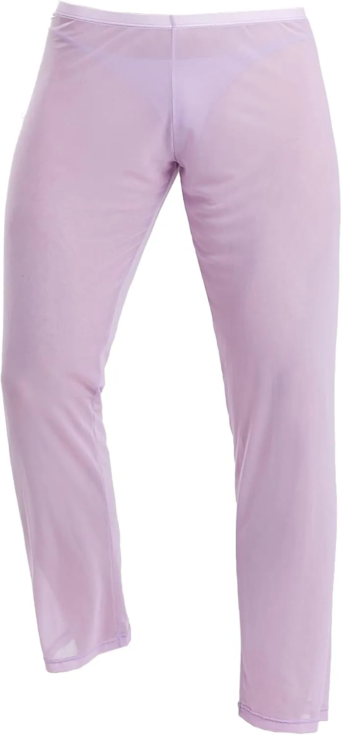 52hertz Men's Mesh See Through Pajama Pants Stretchy Nightwear Sleep Bottoms Lounge Pants