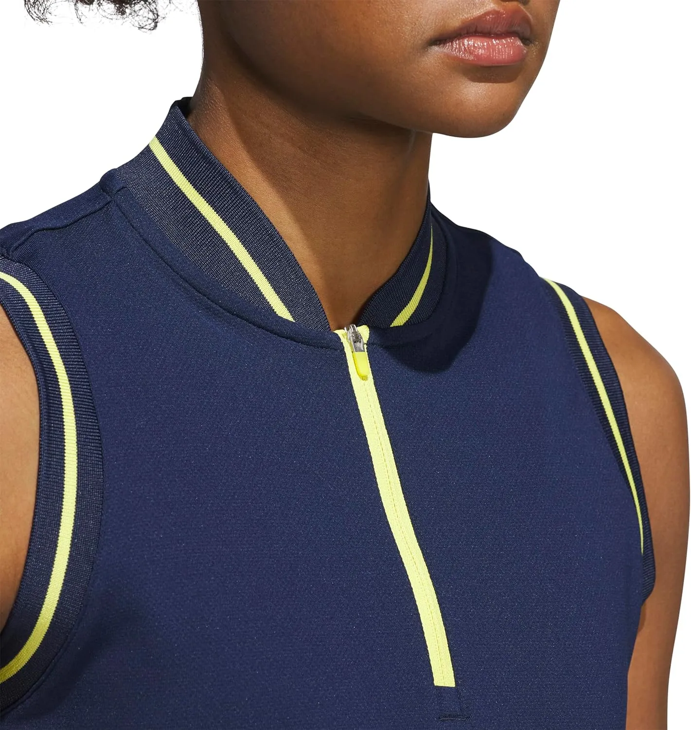 adidas Women's Ultimate365 Quarter-Zip Sleeveless Polo Shirt