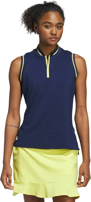 adidas Women's Ultimate365 Quarter-Zip Sleeveless Polo Shirt