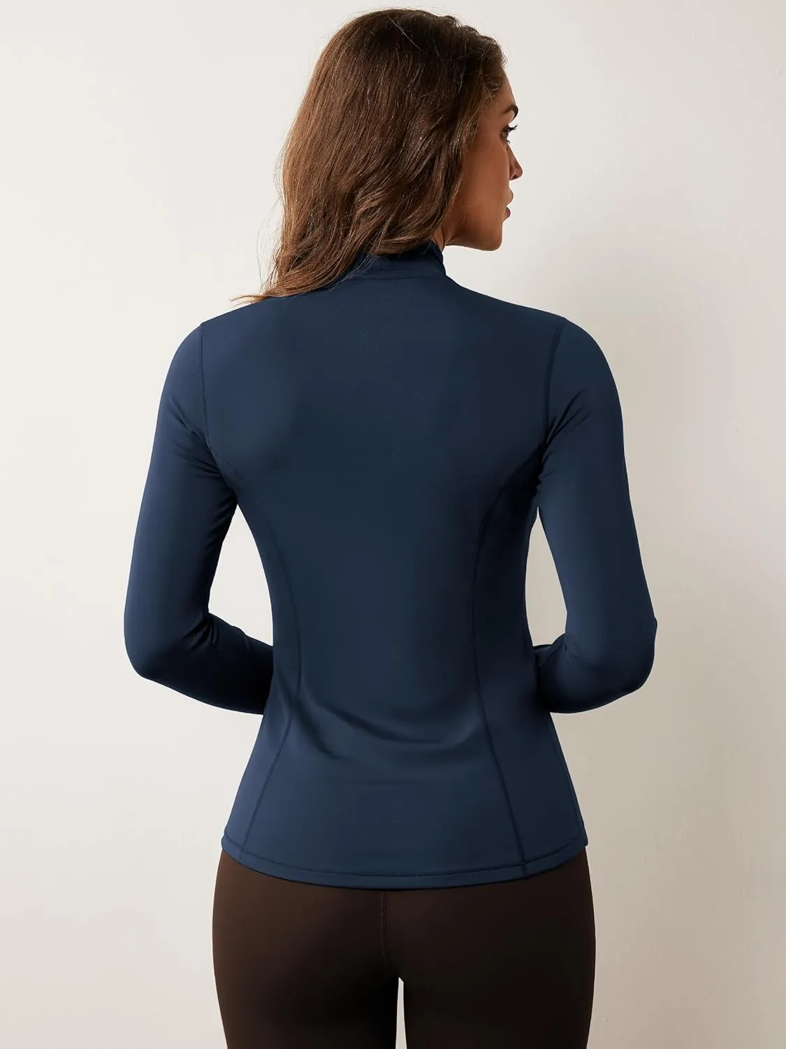 AVGO Womens Workout Jacket Lightweight Zip Up Athletic Running Jackets Long Sleeve Gym Yoga Top with Thumb Holes