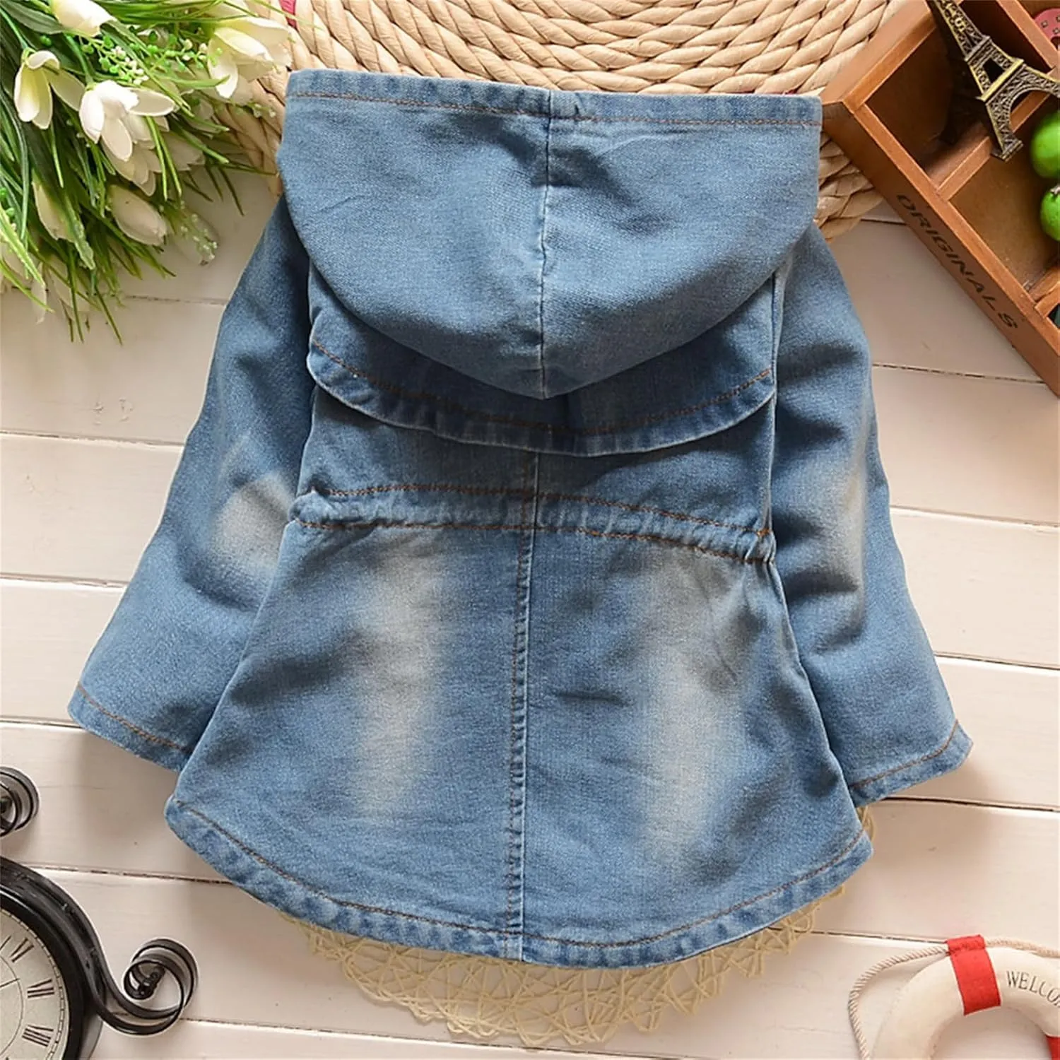 Baby Girls Coat Denim Jackets Clothes Casco Infants Outerwear Girl Hoody Cardigan Trench Coat