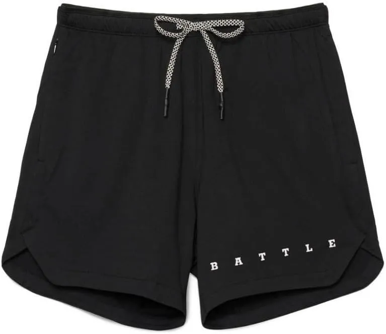 Battle Sports Fly 2.0 Kids Athletic Shorts - Lightweight 6 Inseam Sweat Wicking Drawstring Shorts with Built-in Cell Pocket