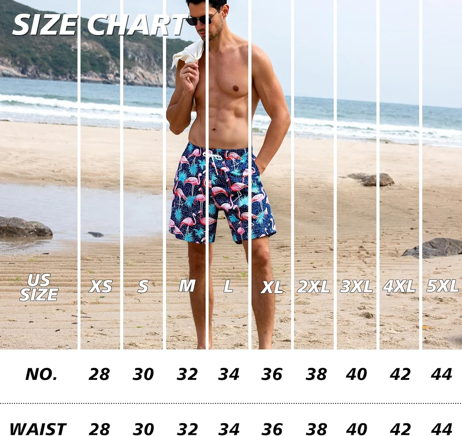 BRISIRA Mens Swim Trunks Swim Shorts 7 inch Compression Liner Bathing Suit Beach Shorts Swimwear Stretch Quick Dry Pockets