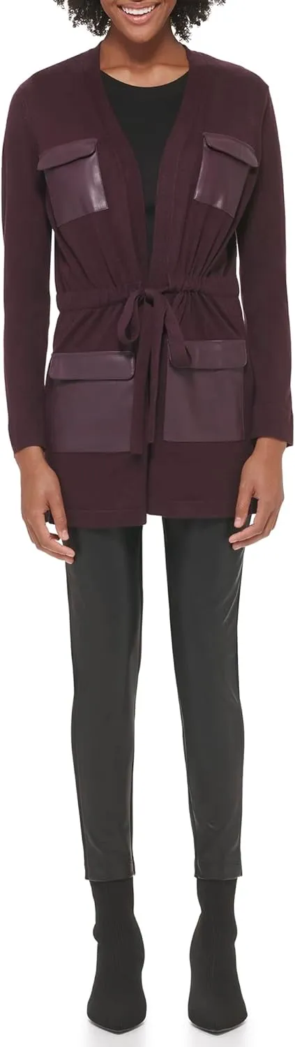 Calvin Klein Women's Sweater Trench Long Acrylic