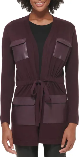 Calvin Klein Women's Sweater Trench Long Acrylic
