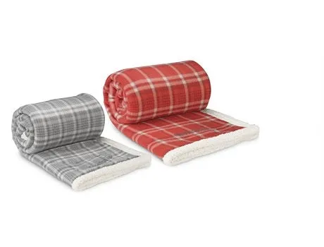 Chequered Sherpa Blanket