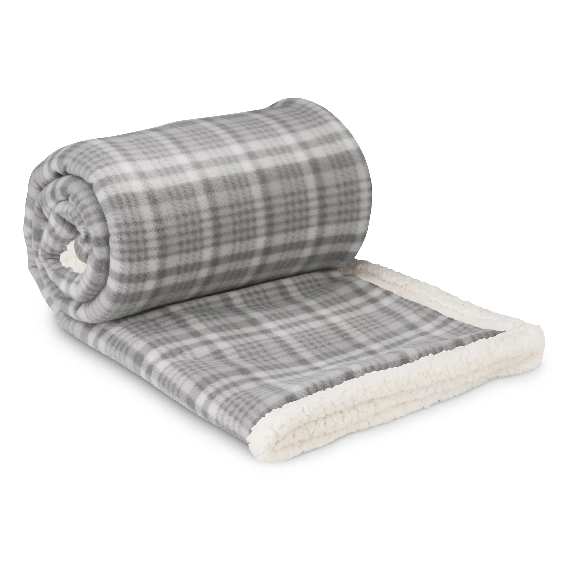 Chequered Sherpa Blanket