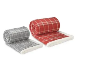 Chequered Sherpa Blanket