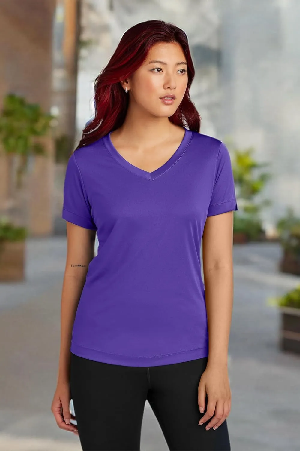 Clothe Co. Workout Tops for Women, Workout Shirt Women, V-Neck Gym Tops for Women (Available in Plus Sizes)