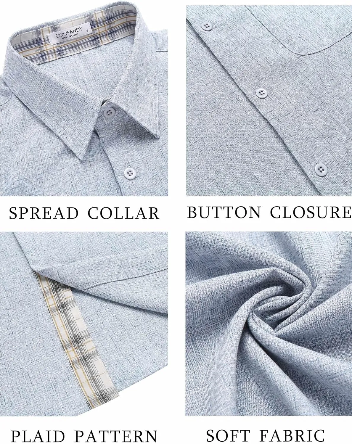 COOFANDY Men's Button Down Shirts Short Sleeve Casual Shirts Summer Beach Shirts Vacation Wedding Shirts with Pocket