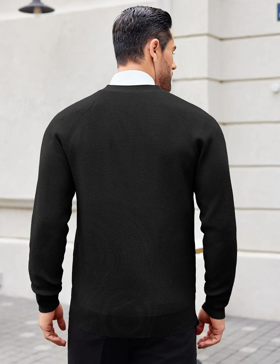 COOFANDY Men's Cardigan Sweaters with Button Lightweight Casual V Neck Long Sleeve Pockets Knitted Sweater