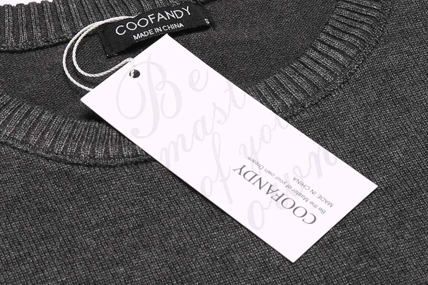 COOFANDY Men's Crew Neck Sweater Slim Fit Lightweight Sweatshirts Knitted Pullover for Casual Or Dressy Wear