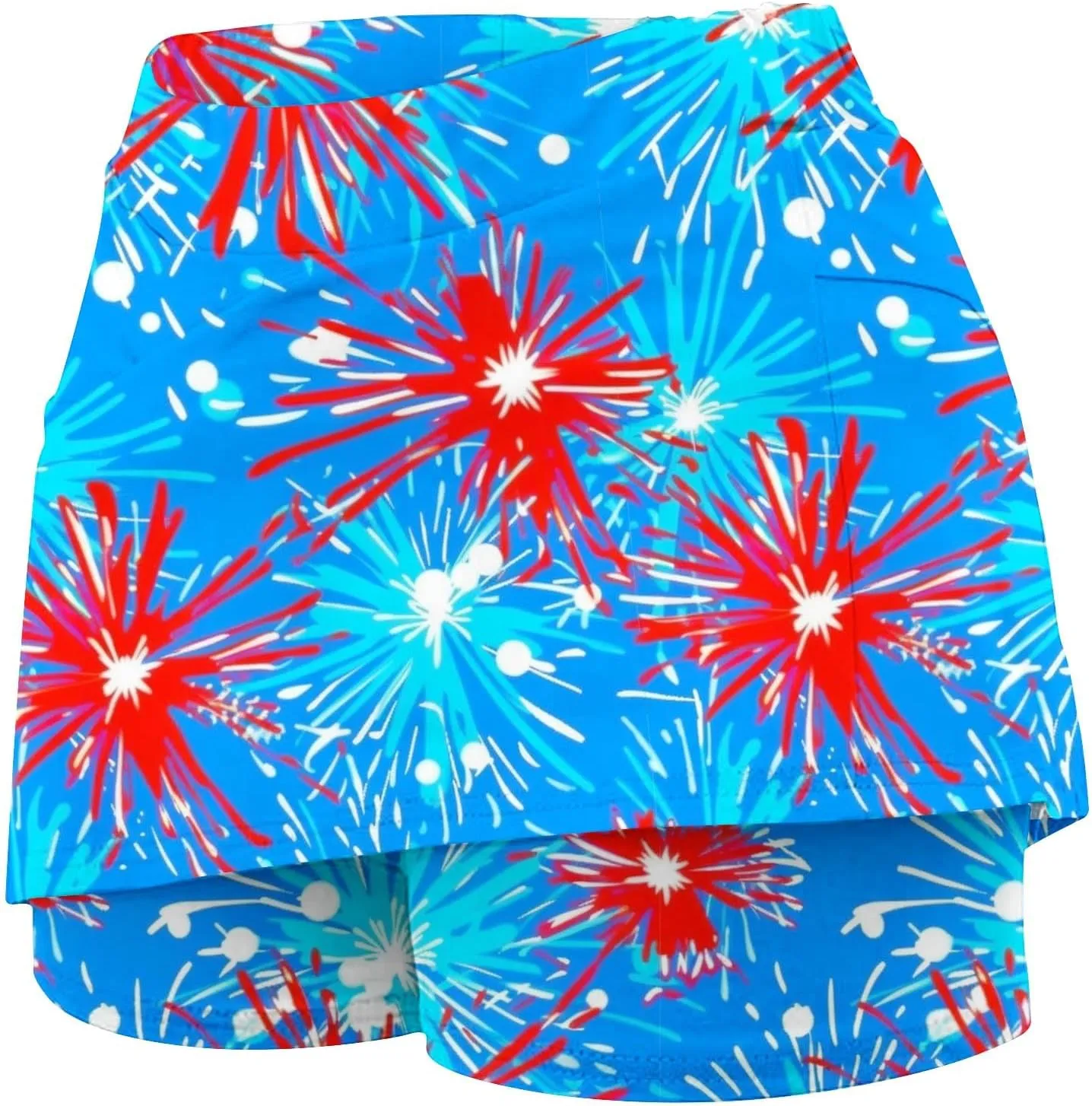 DDAPJ pyju 4th of July Tennis Skirt for Women High Waisted Athletic Skorts Running Workout Patriotic Skirts Skirted Shorts