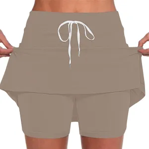 DDAPJ pyju Tennis Skirts for Women Summer Drawstring High Waisted Golf Skorts Running Athletic Skorts for Pickleball Casual