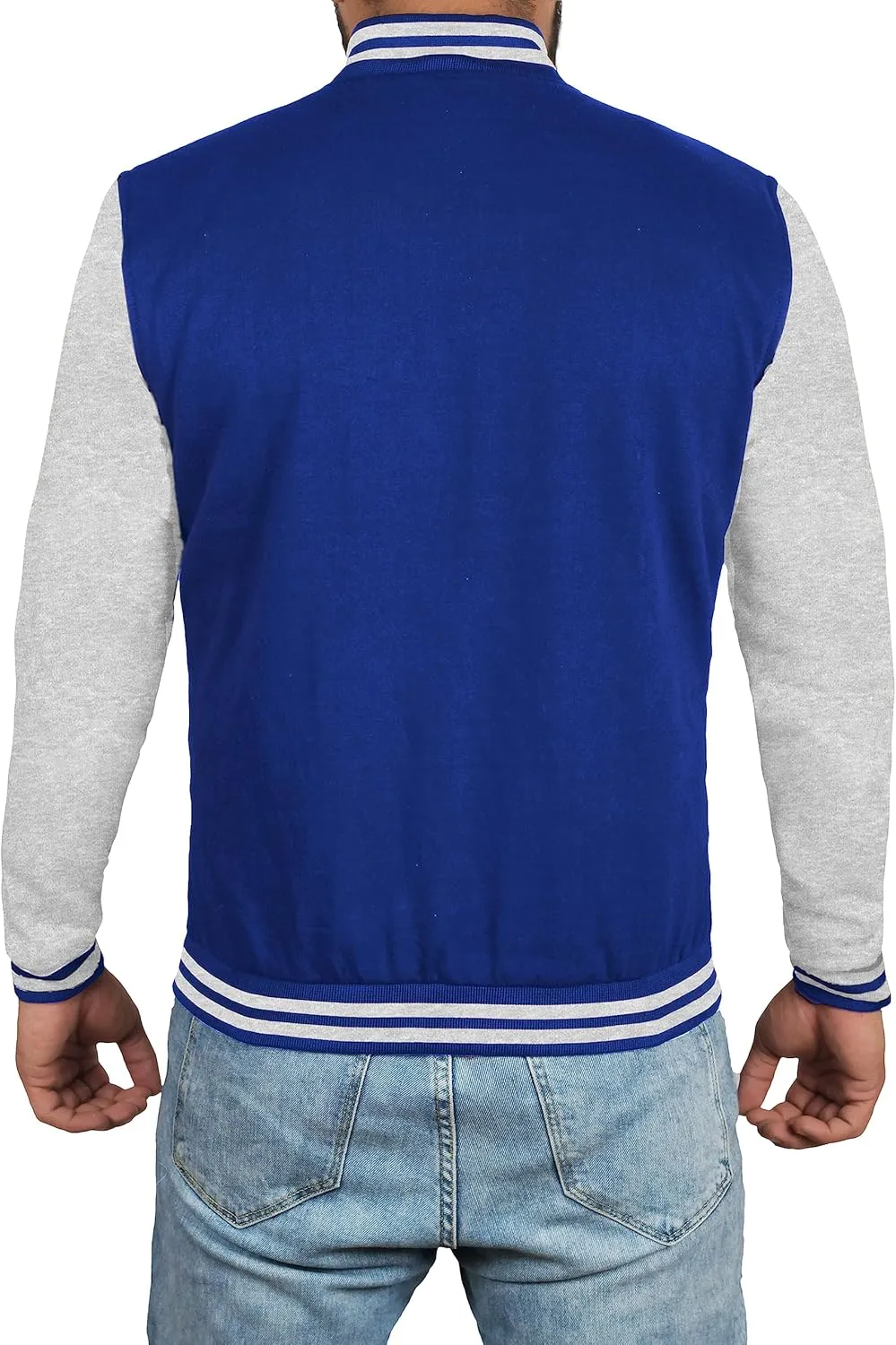 Decrum Varsity Jacket Men - High School Letterman Bomber Style Fleece Baseball Jackets For Men