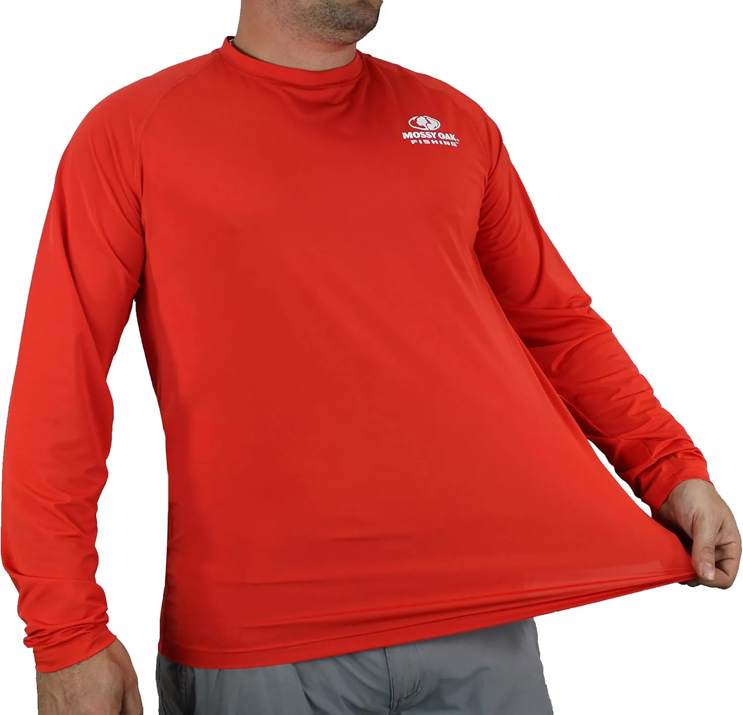 EAG Elite Mossy Oak Long Sleeve Solid Performance Fishing Shirt