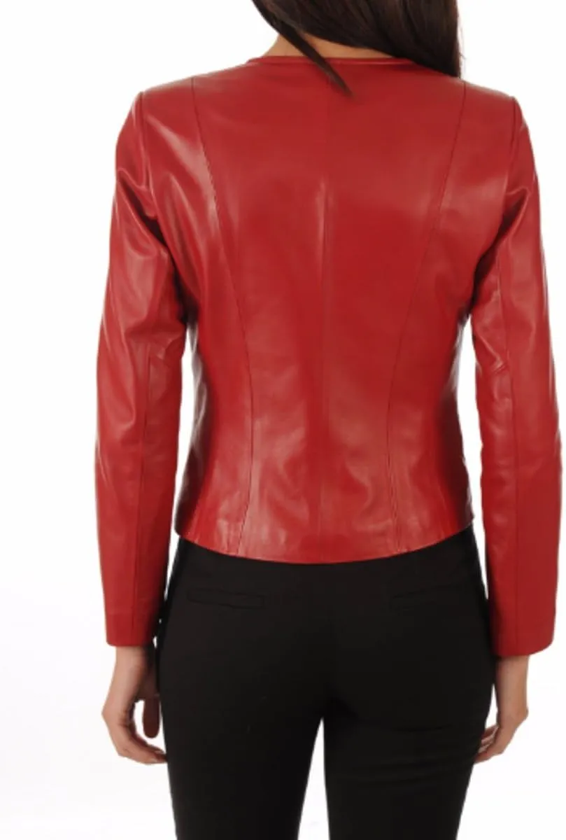 EXCENT OUTERWEAR Womens leather jackets Motorcycle Bomber Biker Real leather jacket women