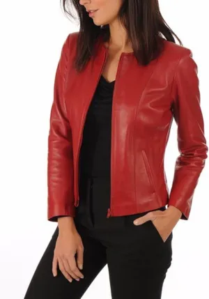 EXCENT OUTERWEAR Womens leather jackets Motorcycle Bomber Biker Real leather jacket women