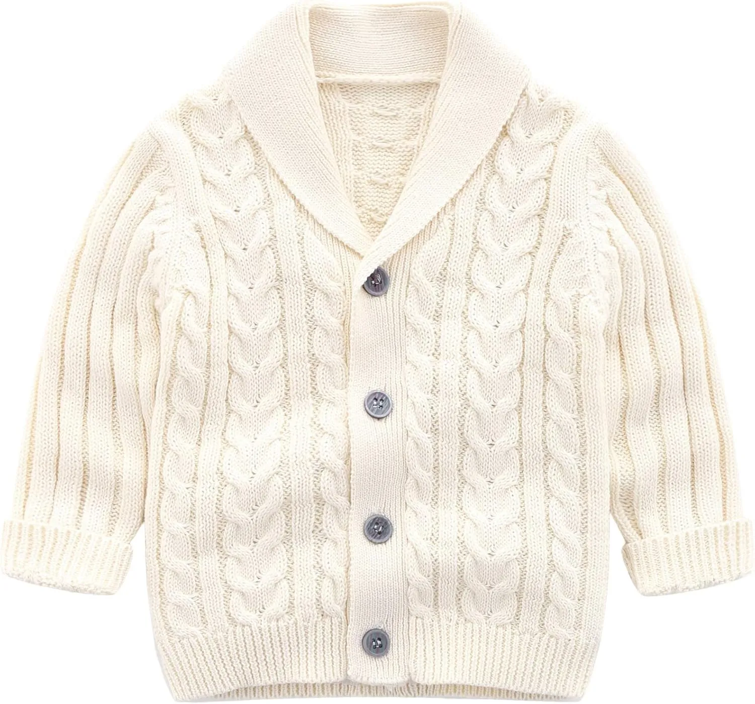 Feidoog Infant Baby Boys Cardigan Crochet Sweater V-NeckToddler Knit Button up Knitted Pattern Pullover Sweatshirt