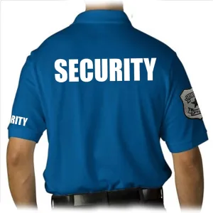 for Men's Security with Embroidery Badge Collar Polo Shirt