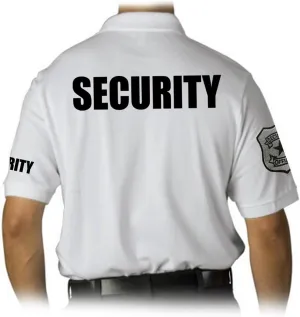 for Men's Security with Embroidery Badge Collar Polo Shirt