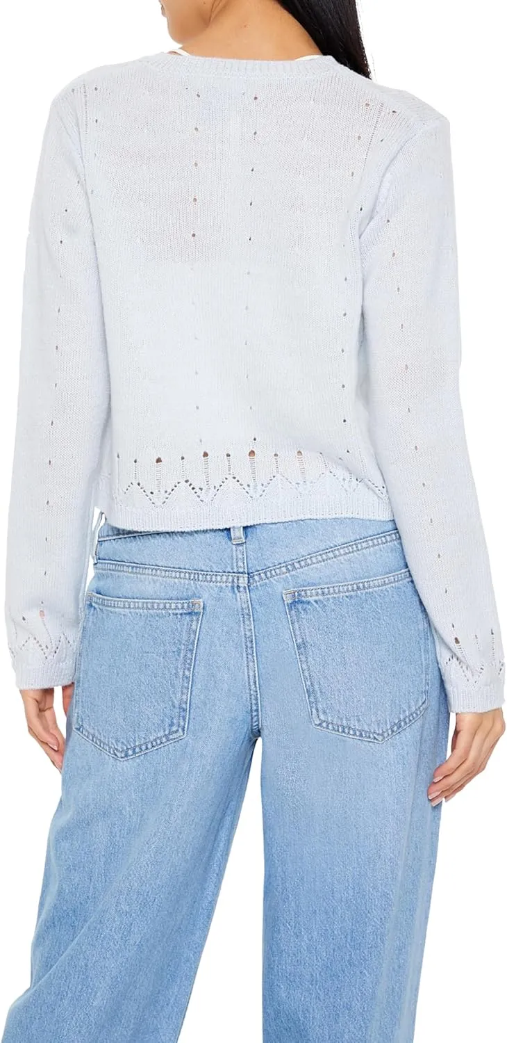 Forever 21 Women's Eyelet Cardigan Sweater