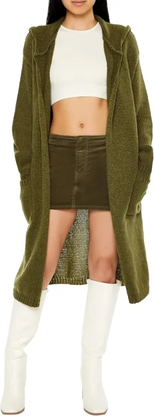 Forever 21 Women's Hooded Cardigan Sweater