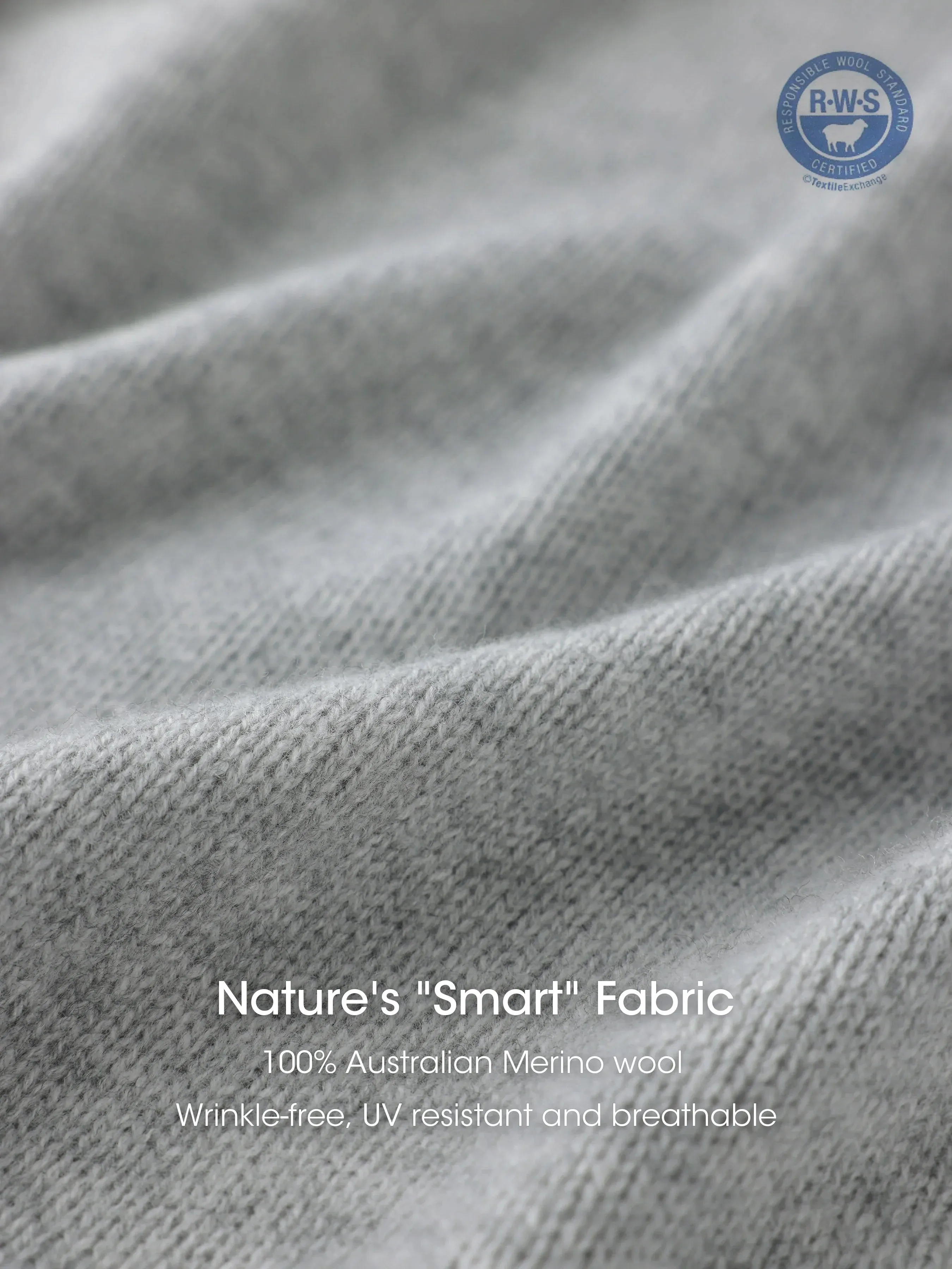 Gemma 100% Merino Wool Grey Relaxed Fit Drop Shoulder Pullover
