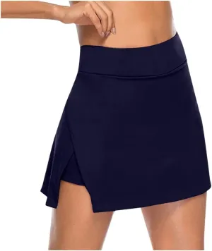 HGps8w Women's Tennis Skirts with Shorts High Waist Golf Skorts Side Split Activewear Running Sports Workout Skirt