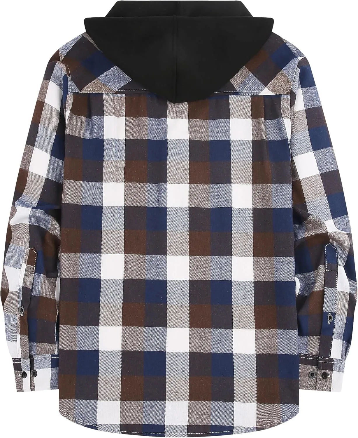 Hooded Flannel Shirt for Men, Lightweight Flannel Jacket Long Sleeve Plaid Causal Button Down Shirts with Pocket