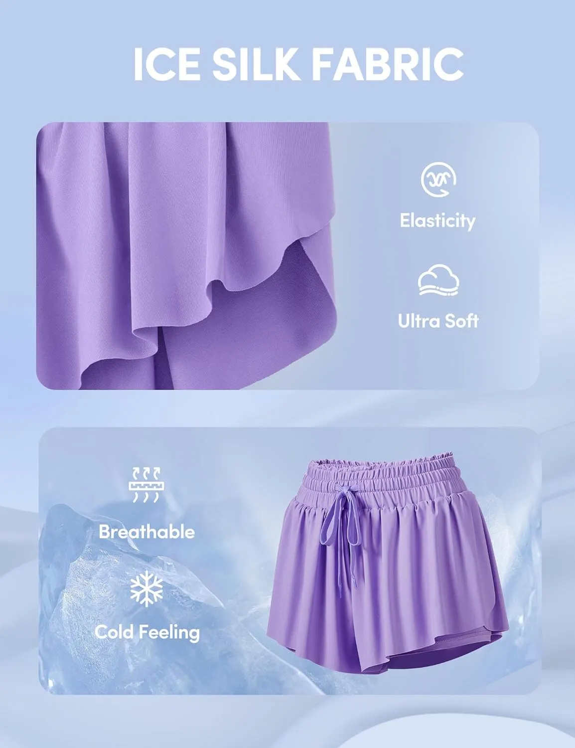 IUGA Girls Butterfly Shorts with Pockets Athletic Flowy Preppy Clothes Running Tennis Dance Cheer 2 in 1 Shorts Teen Girls