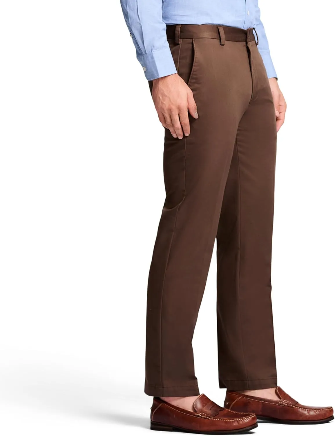 IZOD Men's American Chino Flat Front Straight Fit Pant