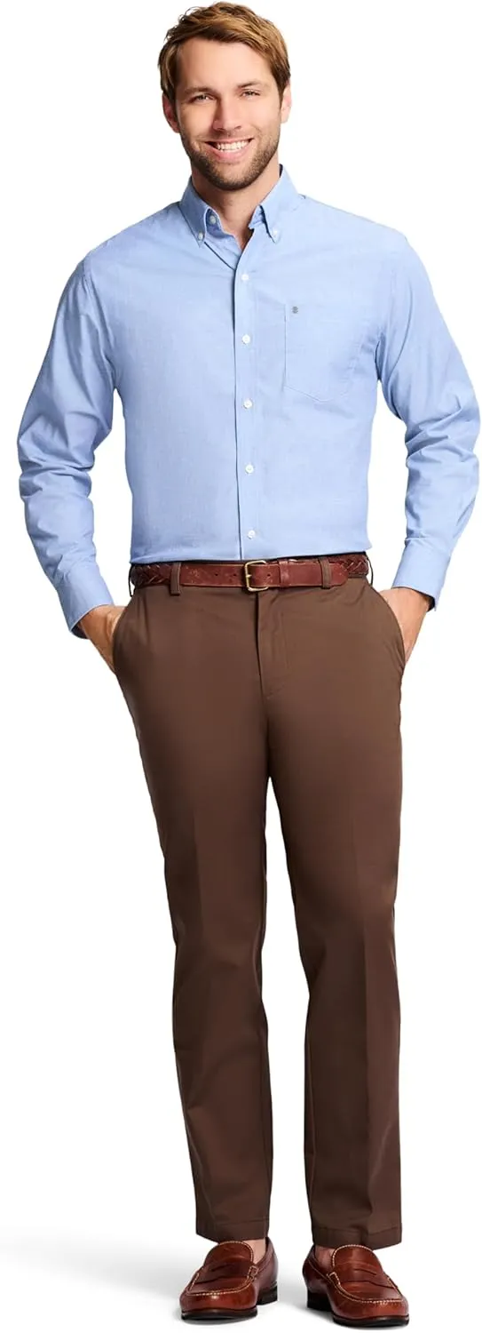 IZOD Men's American Chino Flat Front Straight Fit Pant