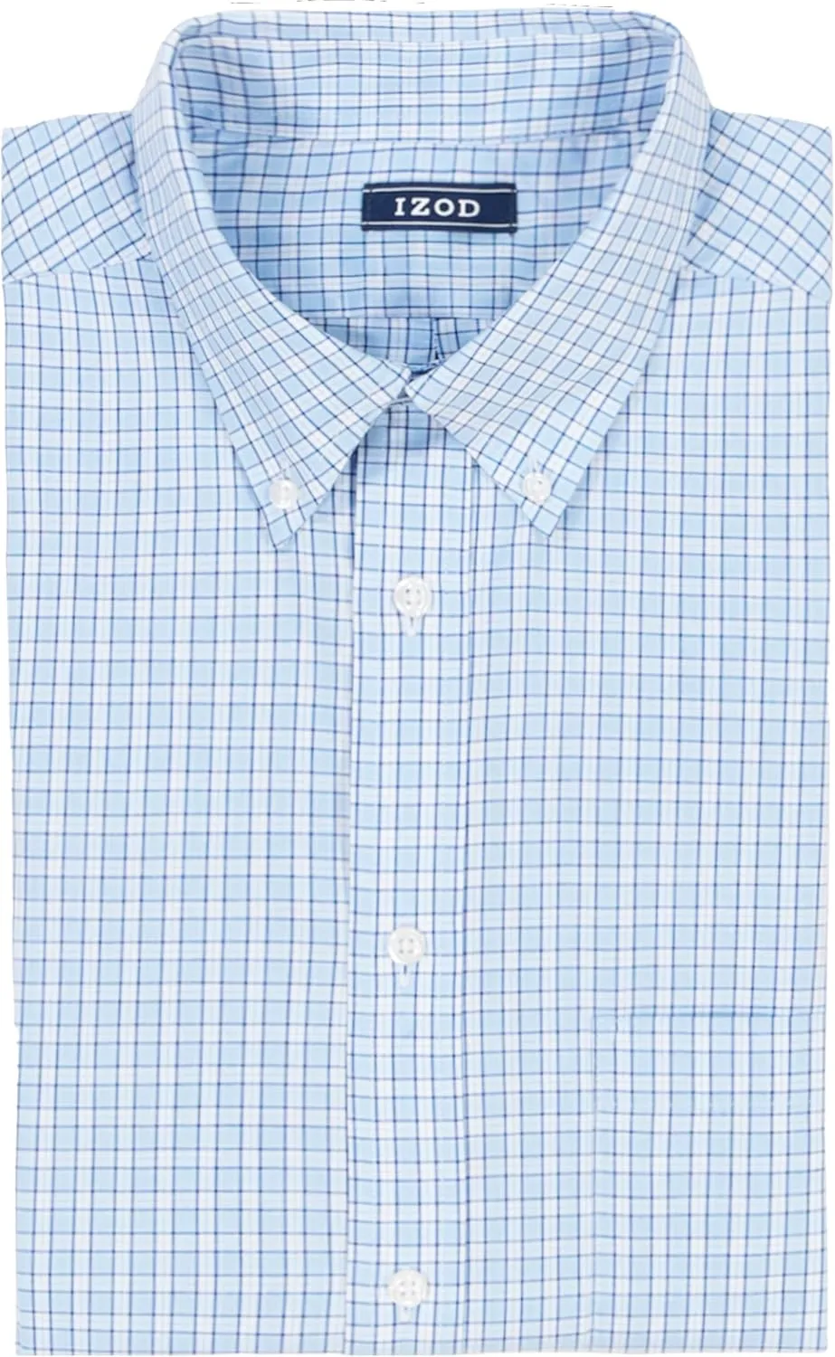 IZOD Men's Dress Shirt Regular Fit Long Sleeve Wrinkle Free Stretch Button Down Collar