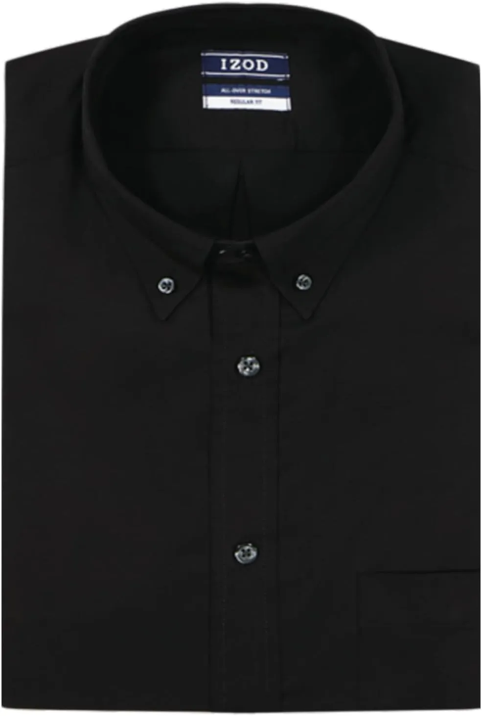 IZOD Men's Dress Shirt Regular Fit Long Sleeve Wrinkle Free Stretch Button Down Collar