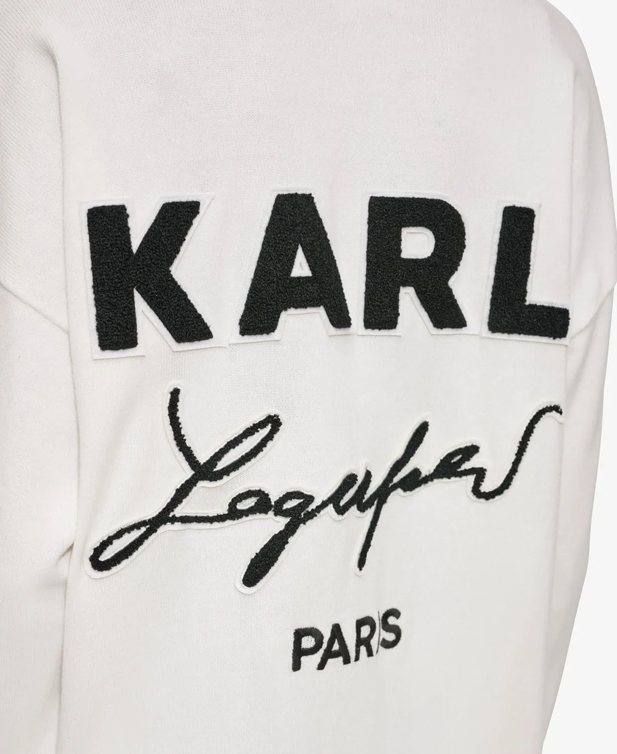 KARL LAGERFELD Women's Varsity Logo Cardigan with Patches