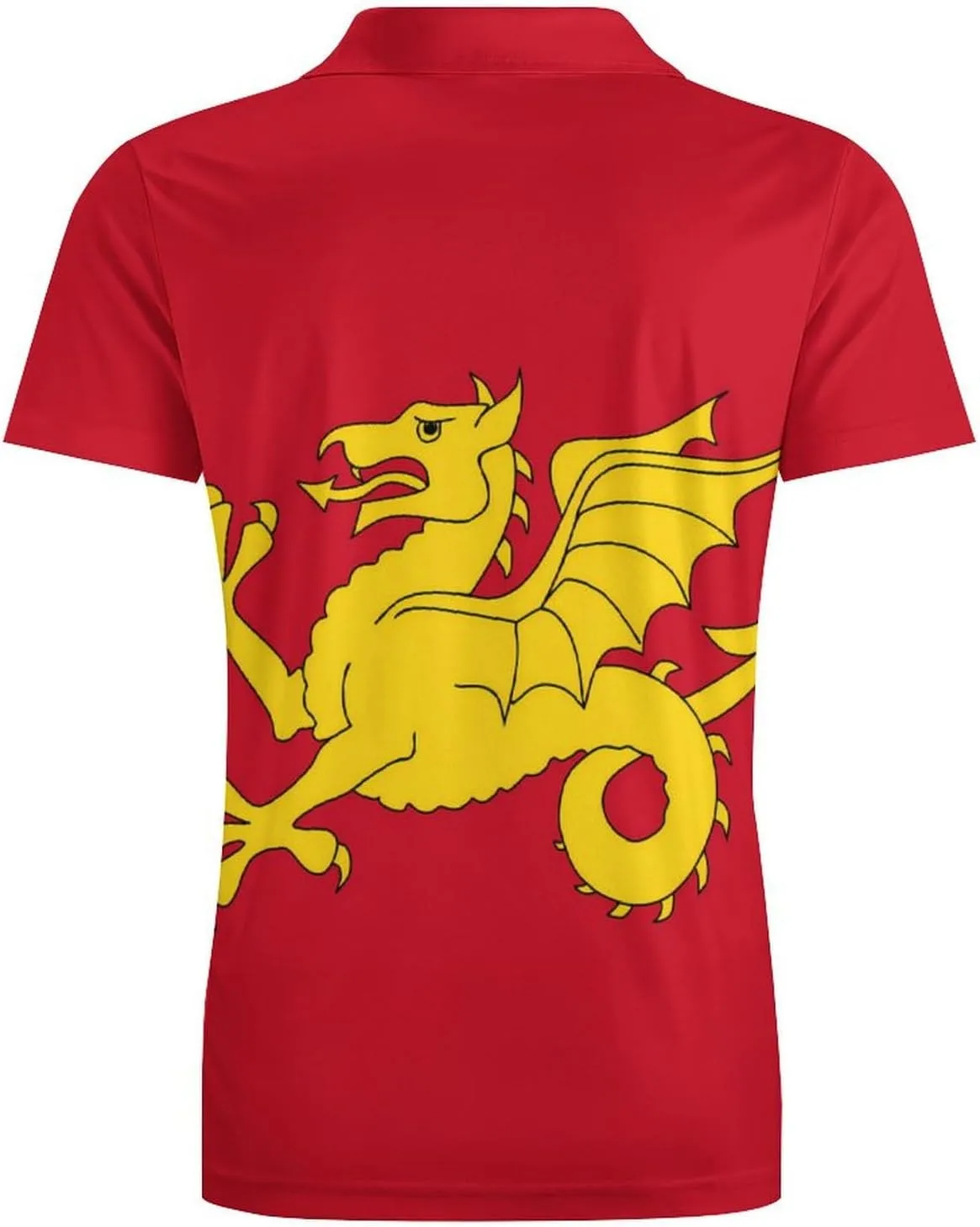 Kingdom of The West Saxons Wessex Flag Dragon Men's Polo Shirt Short Sleeve Casual Athletic Quick Dry Golf T-Shirts