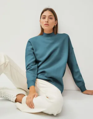 Ladies High Neck Soft quality Turtle Neck -Blue