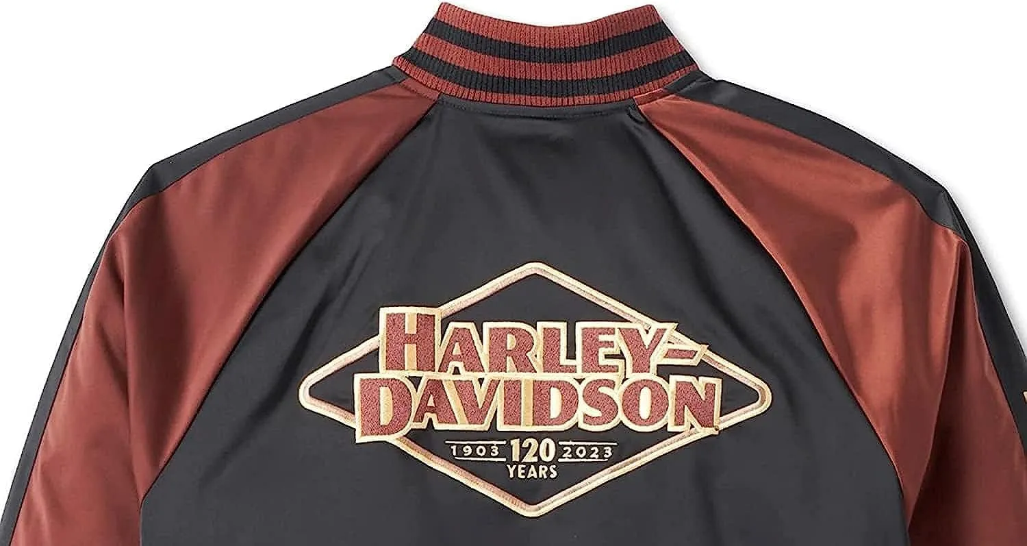 Leather Shark Mens H-D 12 Anniversary Souvenir Varsity Jacket |polyester lightweight letterman jacket for Men.