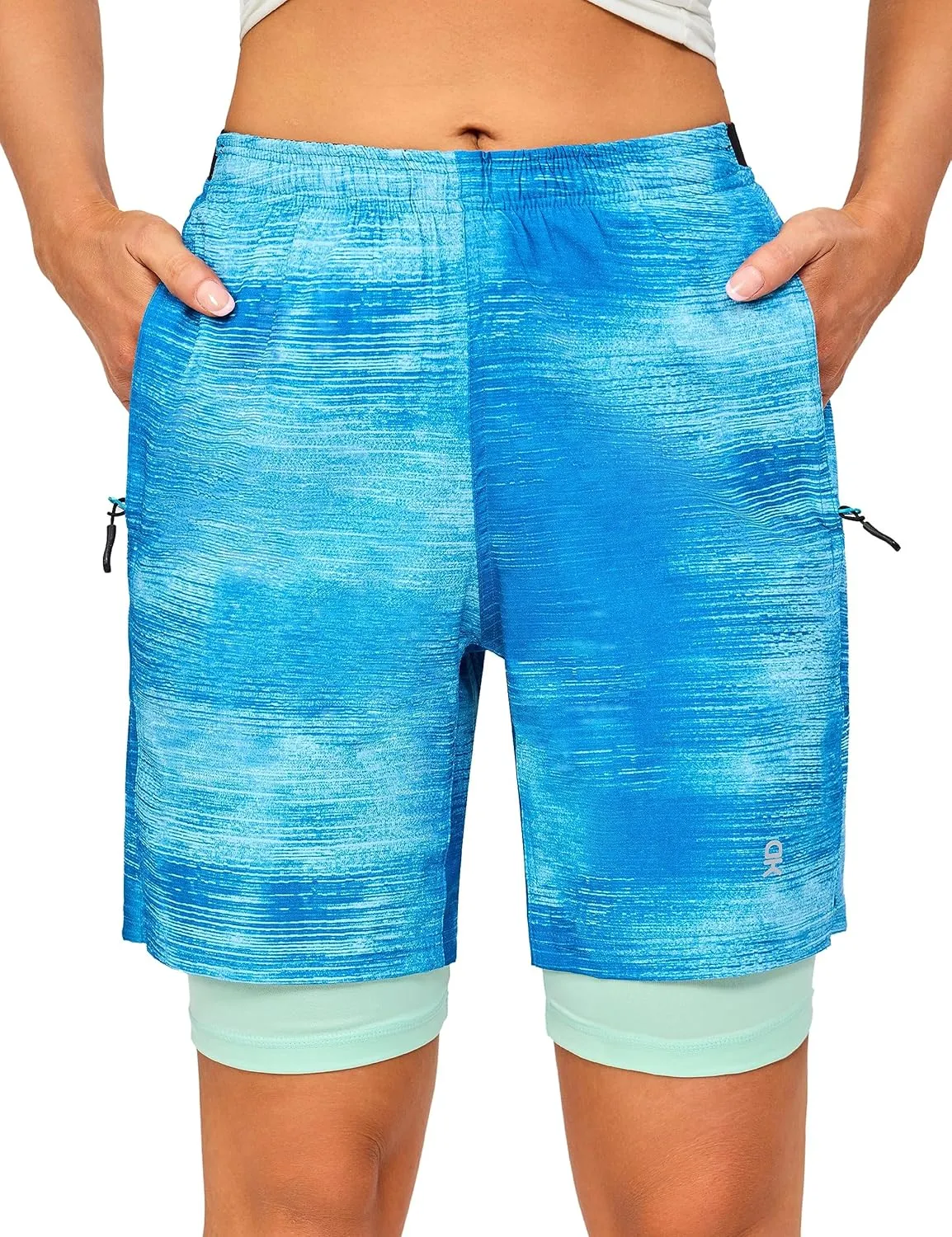 Little Donkey Andy Womens Quick Dry Board Shorts 9" Lightweight Stretch Swim Beach Shorts with Liner and Pockets