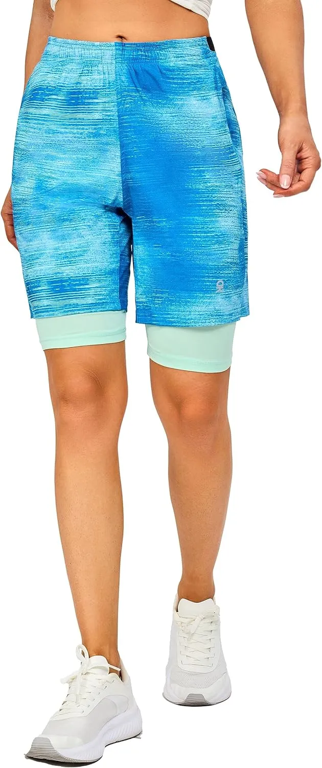 Little Donkey Andy Womens Quick Dry Board Shorts 9" Lightweight Stretch Swim Beach Shorts with Liner and Pockets