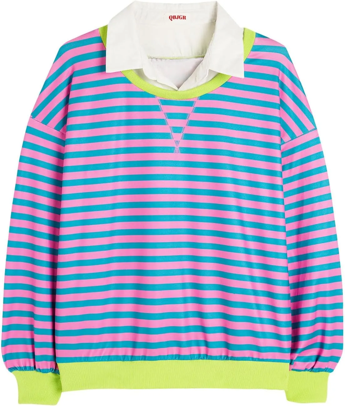 Long Sleeve Striped Shirts for Womens Cute Trendy Fall Crewneck Casual Loose Sweatshirt Color Block T-Shirt