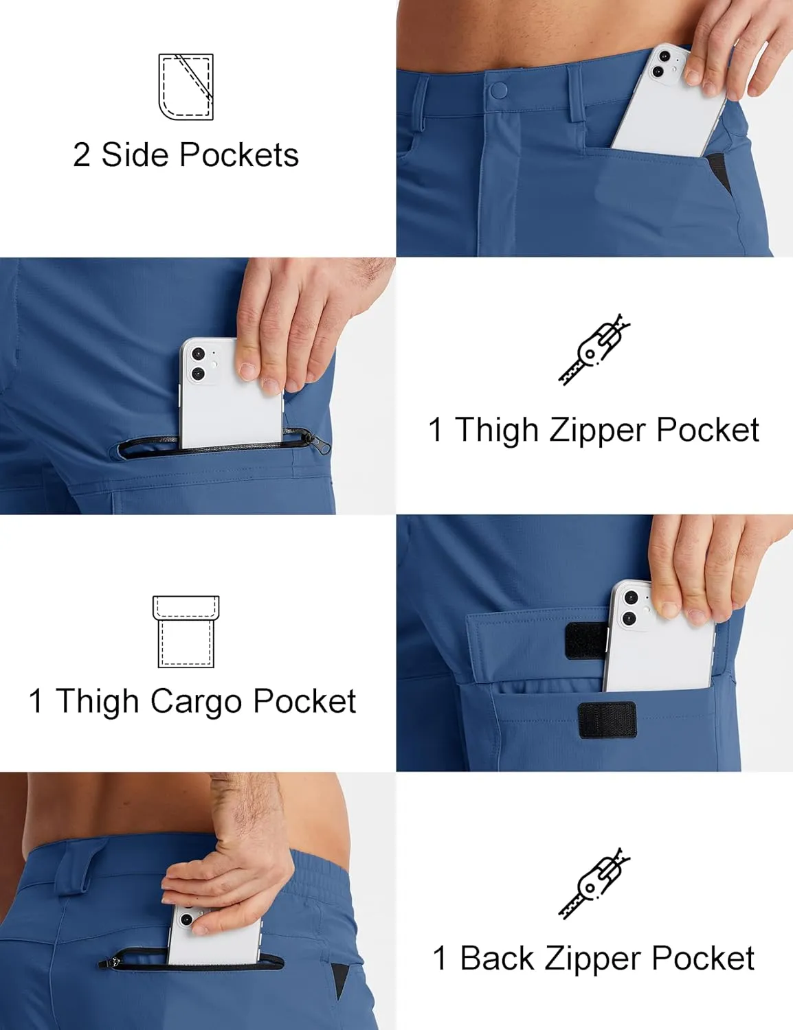 MAGCOMSEN Men's Hiking Cargo Shorts 9" Quick Dry Lightweight Summer Casual Shorts for Men Work Golf Outdoor 5 Pockets